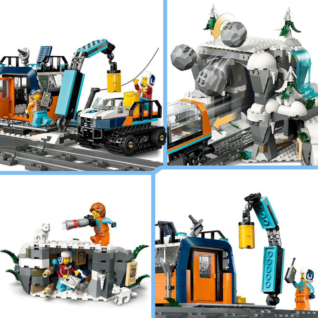 LEGO city onderzoekstrein op de noordpool voertuigset