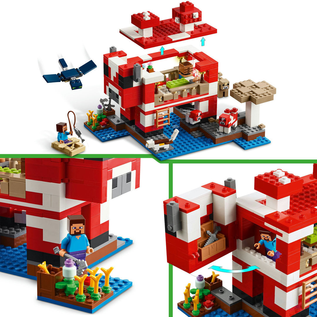 LEGO minecraft het mooshroom huis gaming