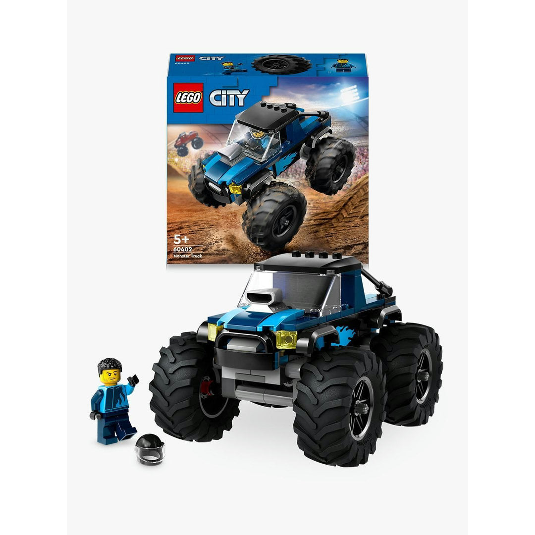 LEGO city blauwe monstertruck terreinwagen