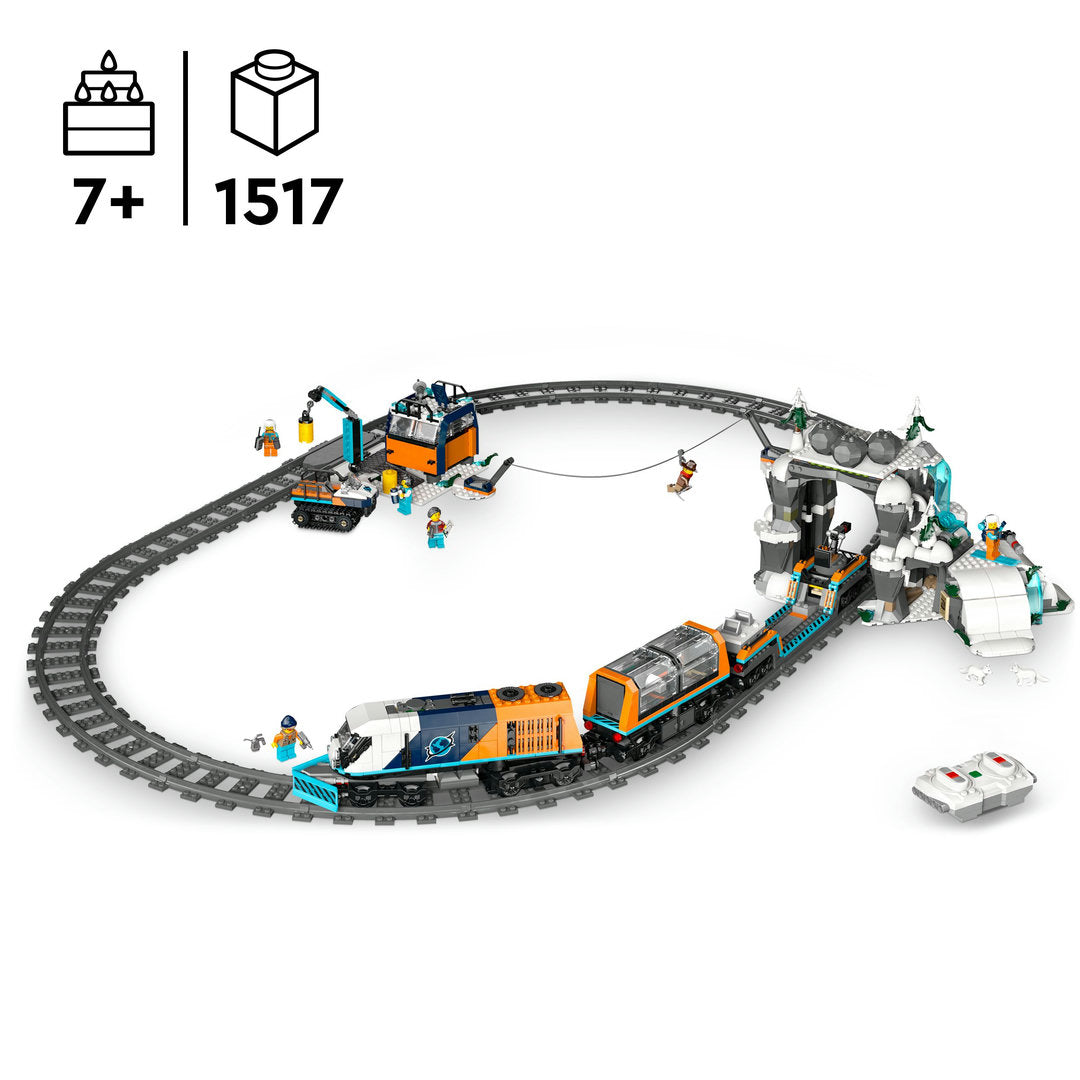 LEGO city onderzoekstrein op de noordpool voertuigset