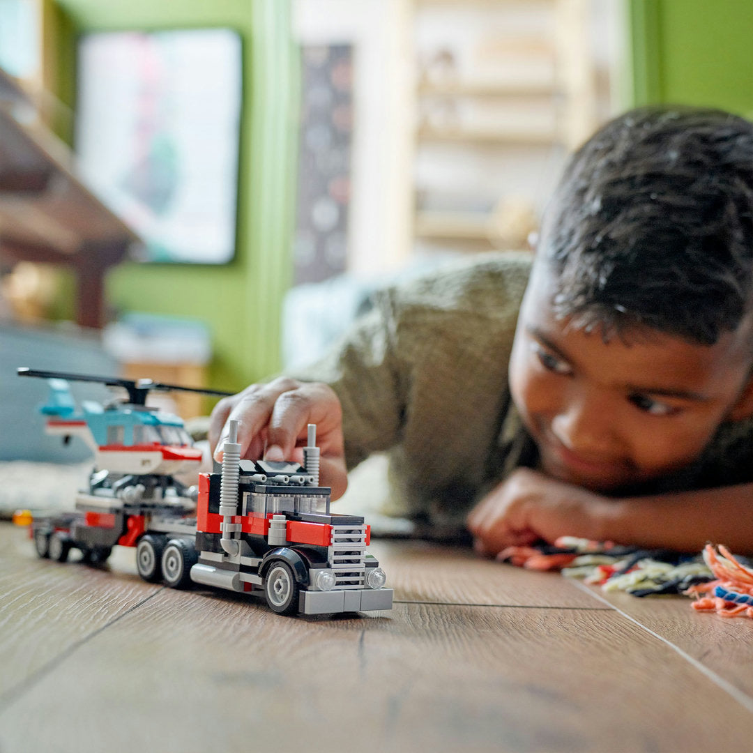 LEGO creator truck met helikopter