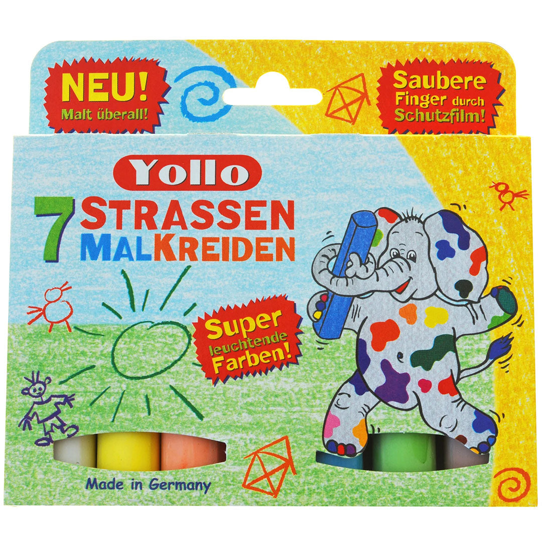 ecologisch stoepkrijt - 7 kleuren  | A190675 | 1