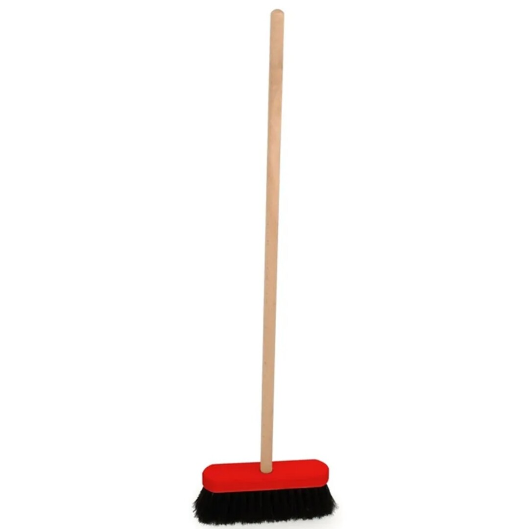 egmont toys kinderbezem rood-zwart - 70 cm | ET510622 | 0