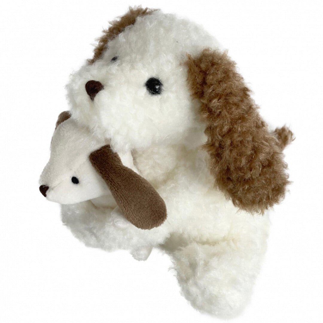 egmont toys knuffelhond nafi met baby - 12 cm | ET130581 | 0