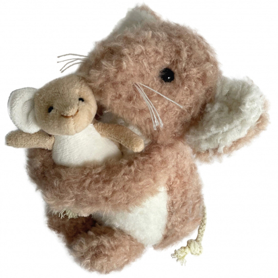 egmont toys knuffelmuis camelia met baby - 12 cm | ET130582 | 0