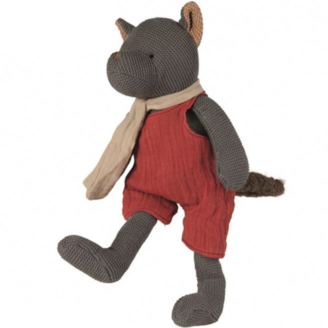 egmont toys knuffelwolf john met rammelaar - 30 cm | ET120033 | 0
