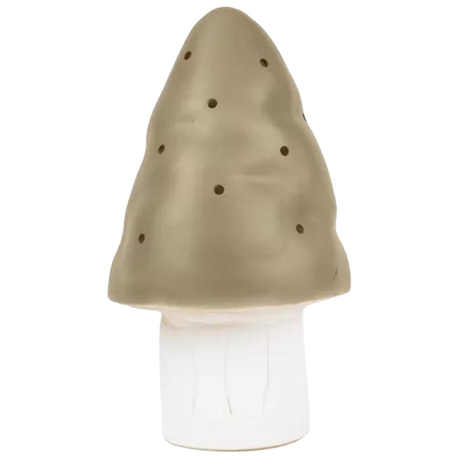 Egmont Toys paddenstoel nachtlamp met bronzen kap en witte steel, staand op een witte achtergrond.