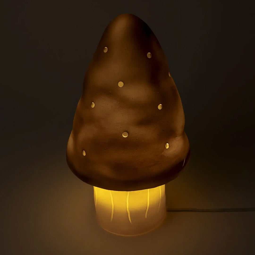 egmont toys heico lamp paddenstoel brons bruin - 28 cm | ET360208BB | 3