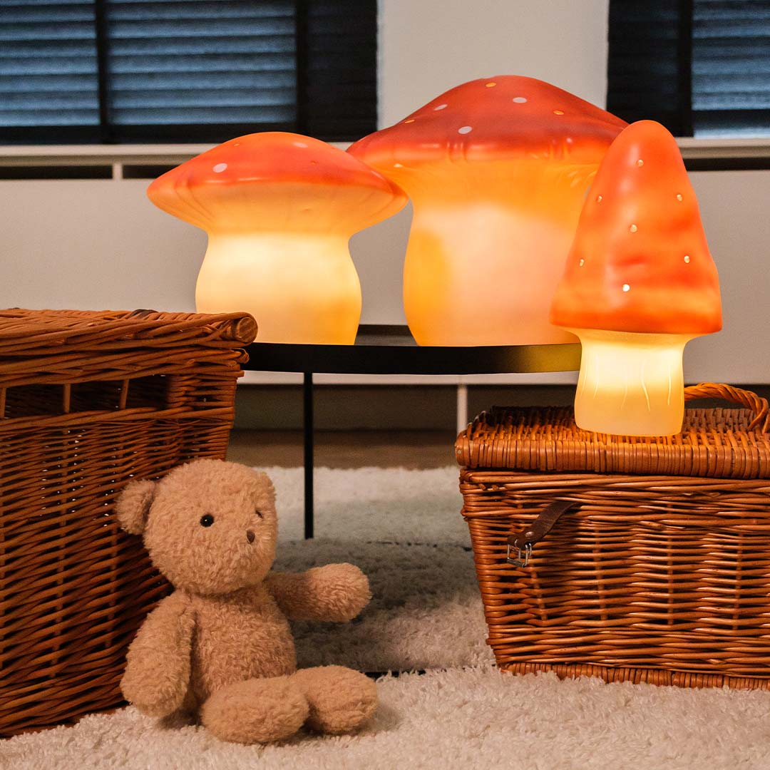 egmont toys heico lamp paddenstoel rode baksteen - 20 cm | ET360681RB | 3