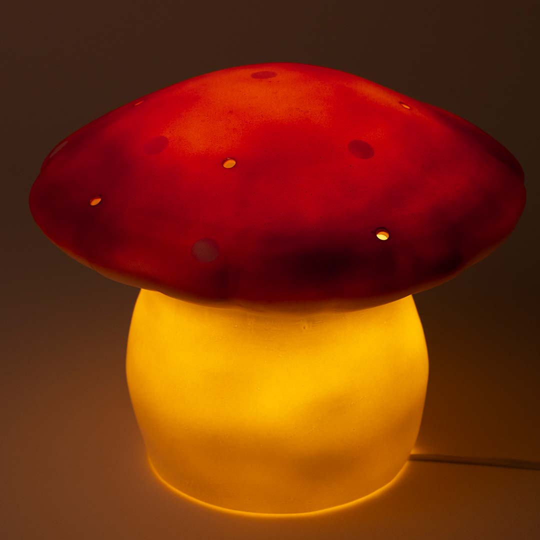 egmont toys heico lamp paddenstoel rode baksteen - 20 cm | ET360681RB | 6