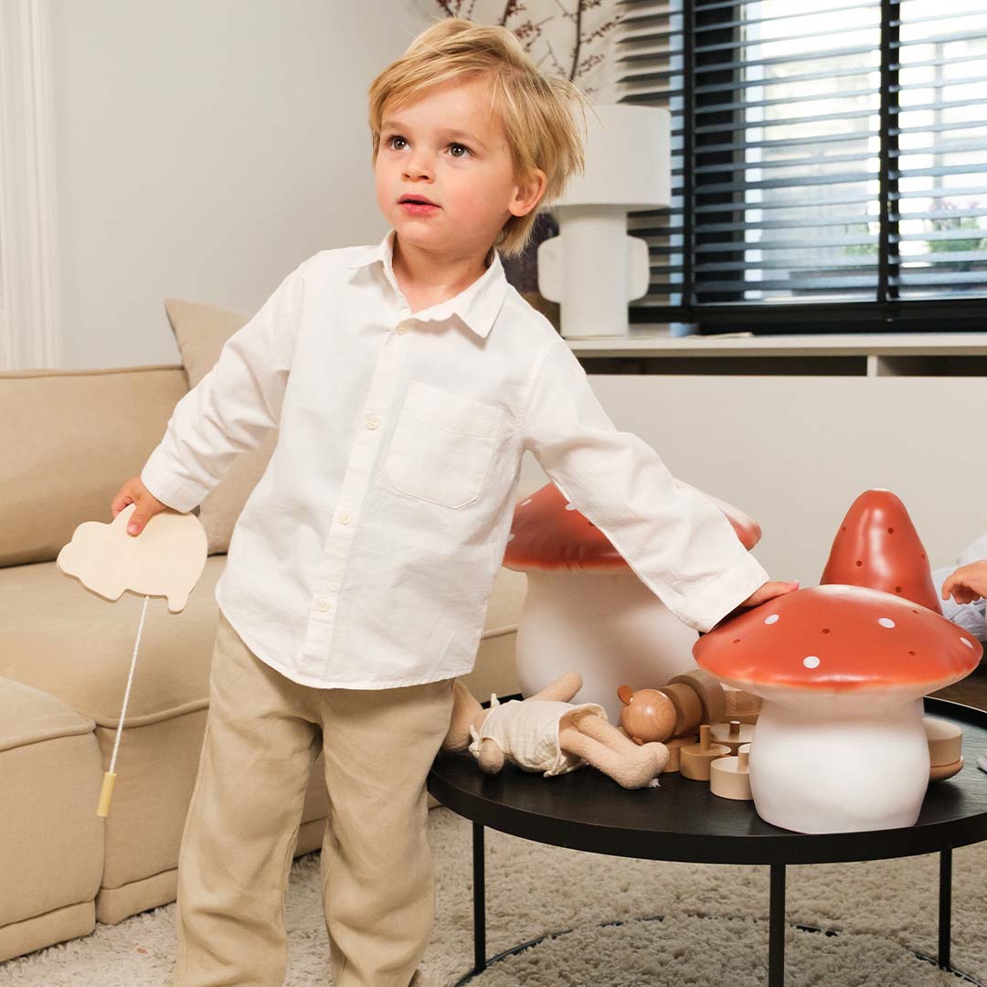 egmont toys heico lamp paddenstoel rode baksteen - 20 cm | ET360681RB | 5