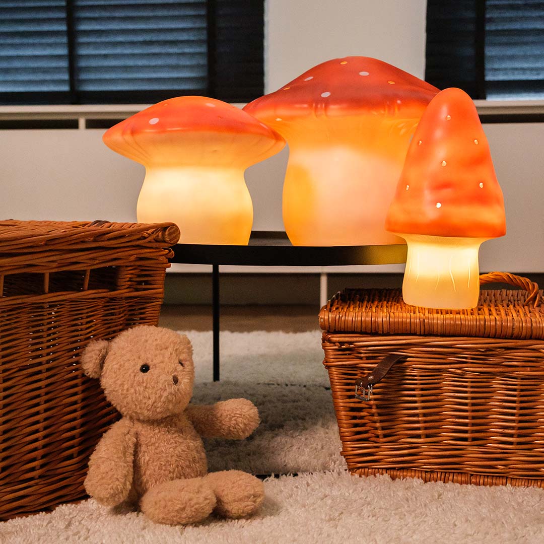 egmont toys heico lamp paddenstoel rode baksteen - 28 cm | ET360208RB | 5