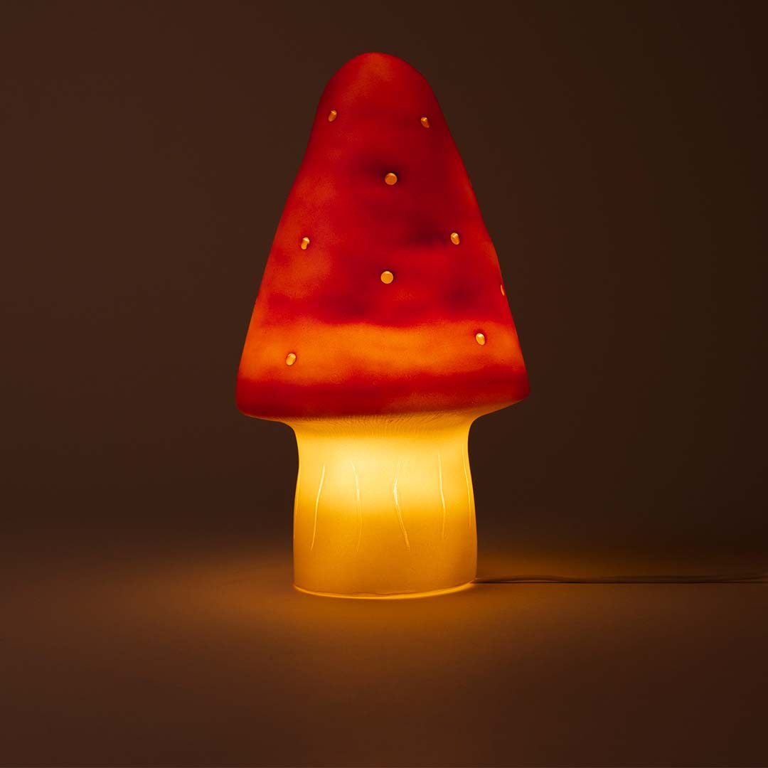 egmont toys heico lamp paddenstoel rode baksteen - 28 cm | ET360208RB | 2