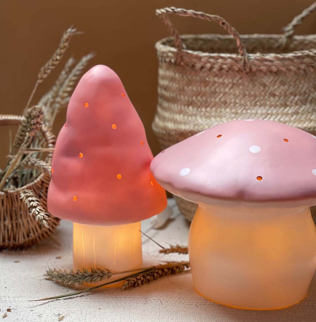 egmont toys heico lamp paddenstoel vintage roze - 28 cm | ET360208VP | 4