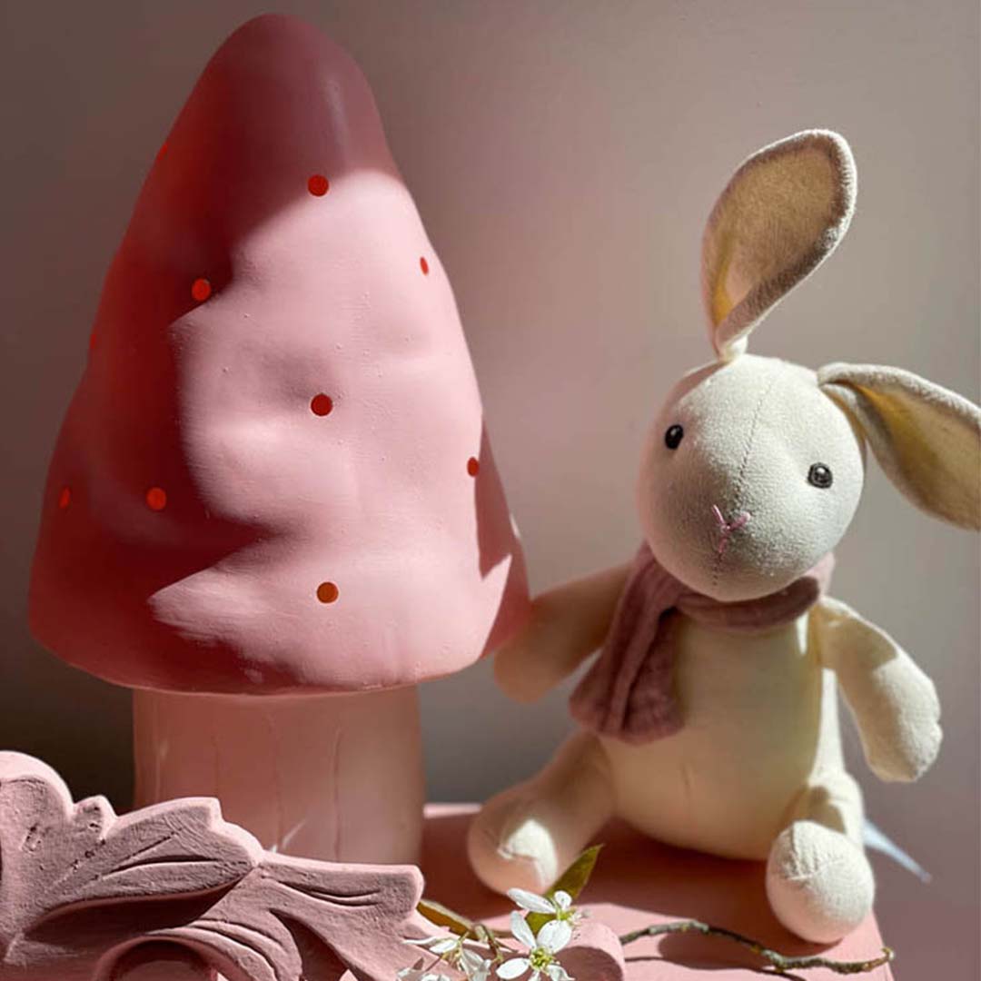 egmont toys heico lamp paddenstoel vintage roze - 28 cm | ET360208VP | 5