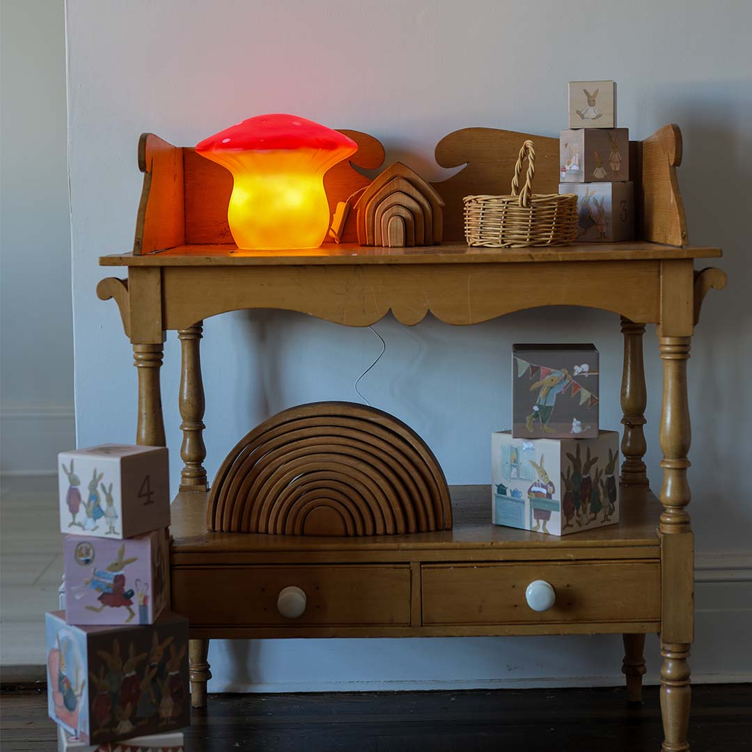 egmont toys heico lamp paddenstoel rood - 28 cm