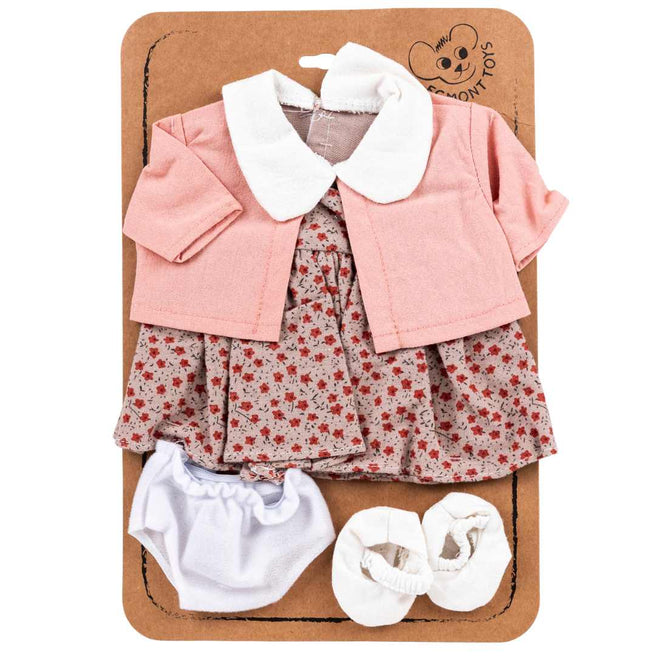 egmont toys poppenkleding jurk - pink flower - 34 cm | ET700164 | 1