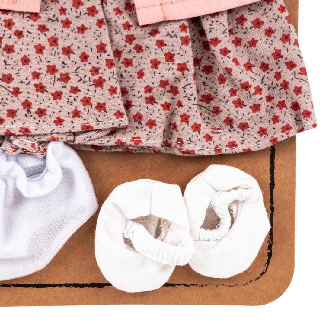 egmont toys poppenkleding jurk - pink flower - 34 cm | ET700164 | 3