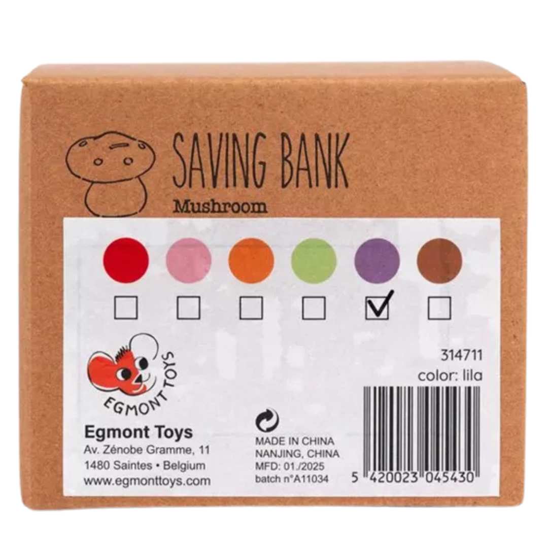 egmont toys spaarpot paddenstoel lila | ET314711 | 6