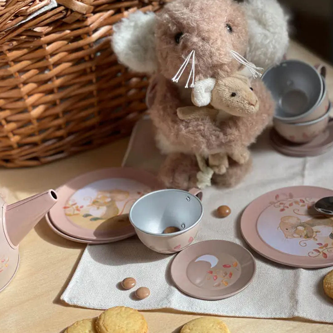 egmont toys theeservies in rieten mand - muis | ET540061 | 2