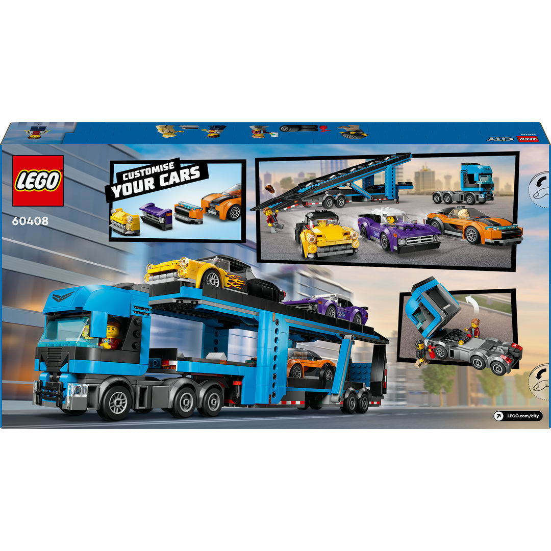 LEGO city transportvoertuig met sportauto's
