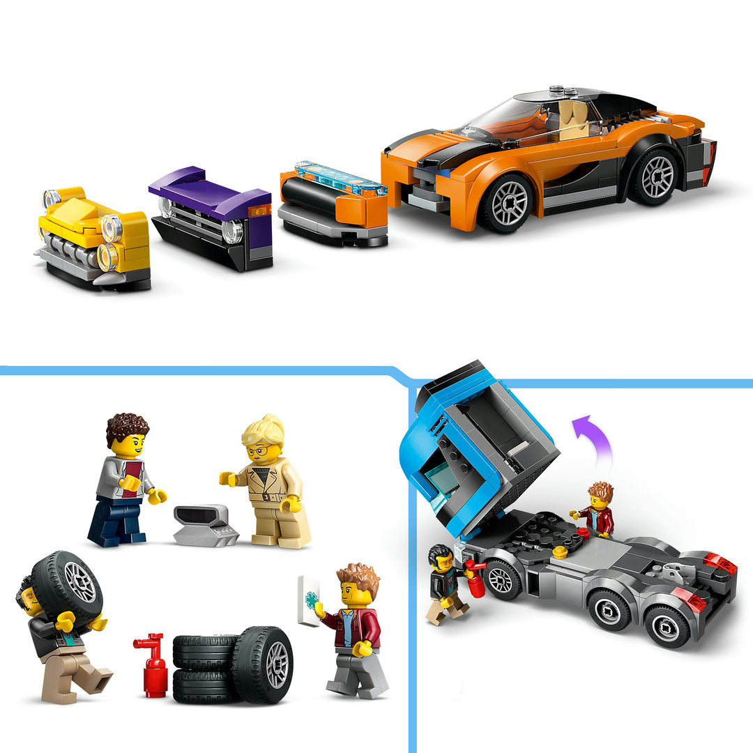LEGO city transportvoertuig met sportauto's