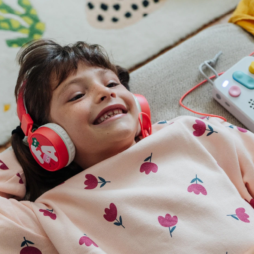 faba kinderkoptelefoon tutum met kabel - rood