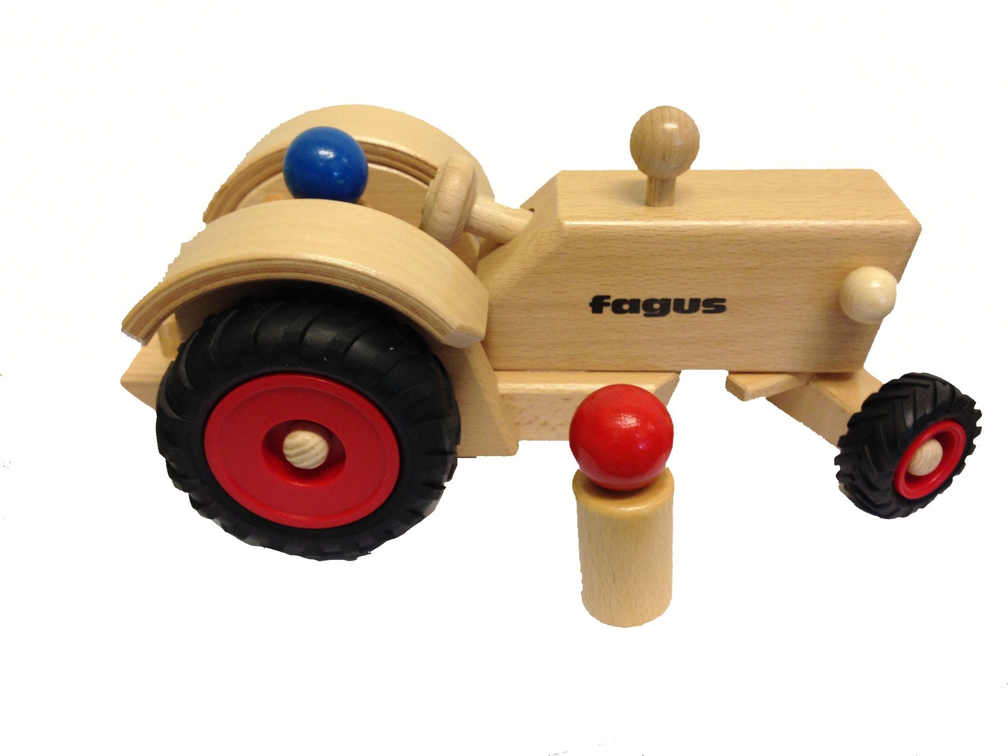 fagus houten bestuurbare tractor met 2 poppetjes | 10.21 | 0