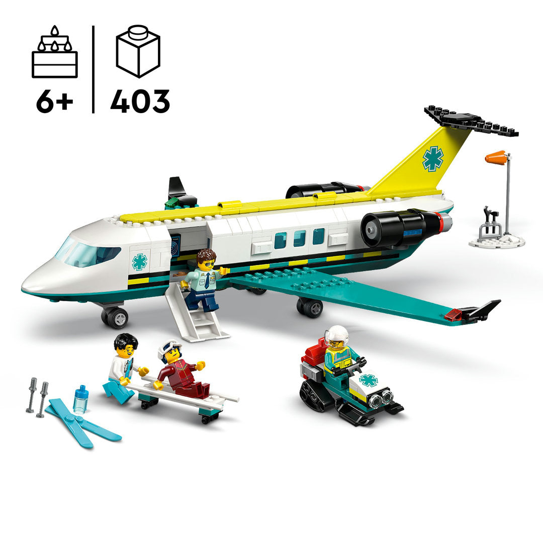 LEGO city ambulancevliegtuig vliegtuig