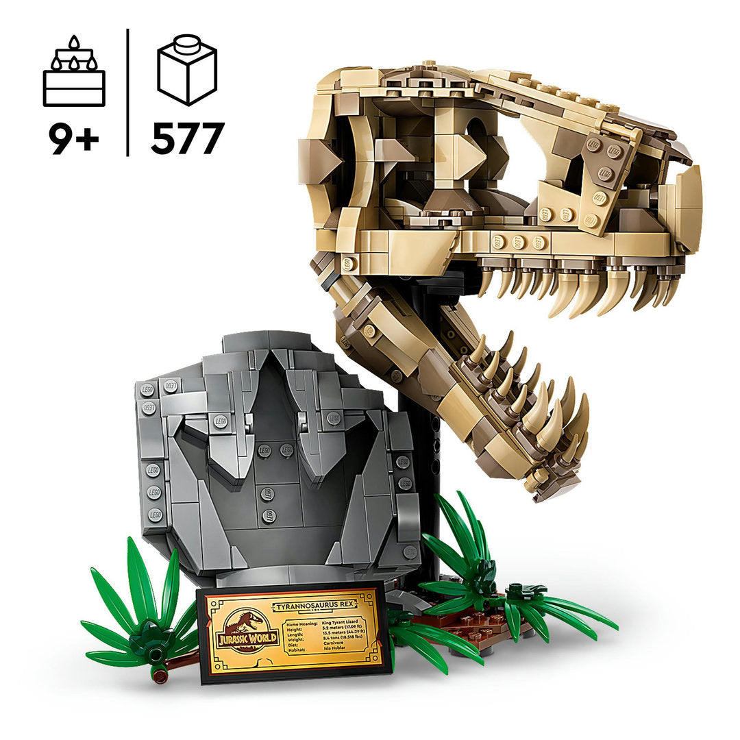 LEGO jurassic world dinosaurusfossielen t. rex schedel