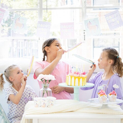 feestfluitjes eenhoorns en regenbogen - 6st | 68367 | 3