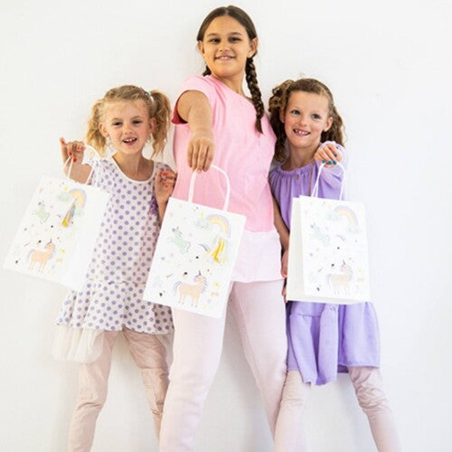feesttasjes eenhoorns en regenbogen - 6st | 68315 | 3