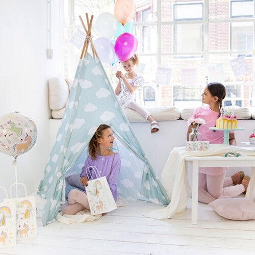 feesttasjes eenhoorns en regenbogen - 6st | 68315 | 5