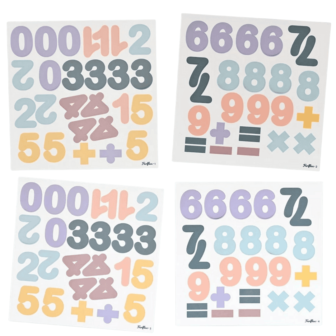 ferflex magneten cijfers - pastel - 100st