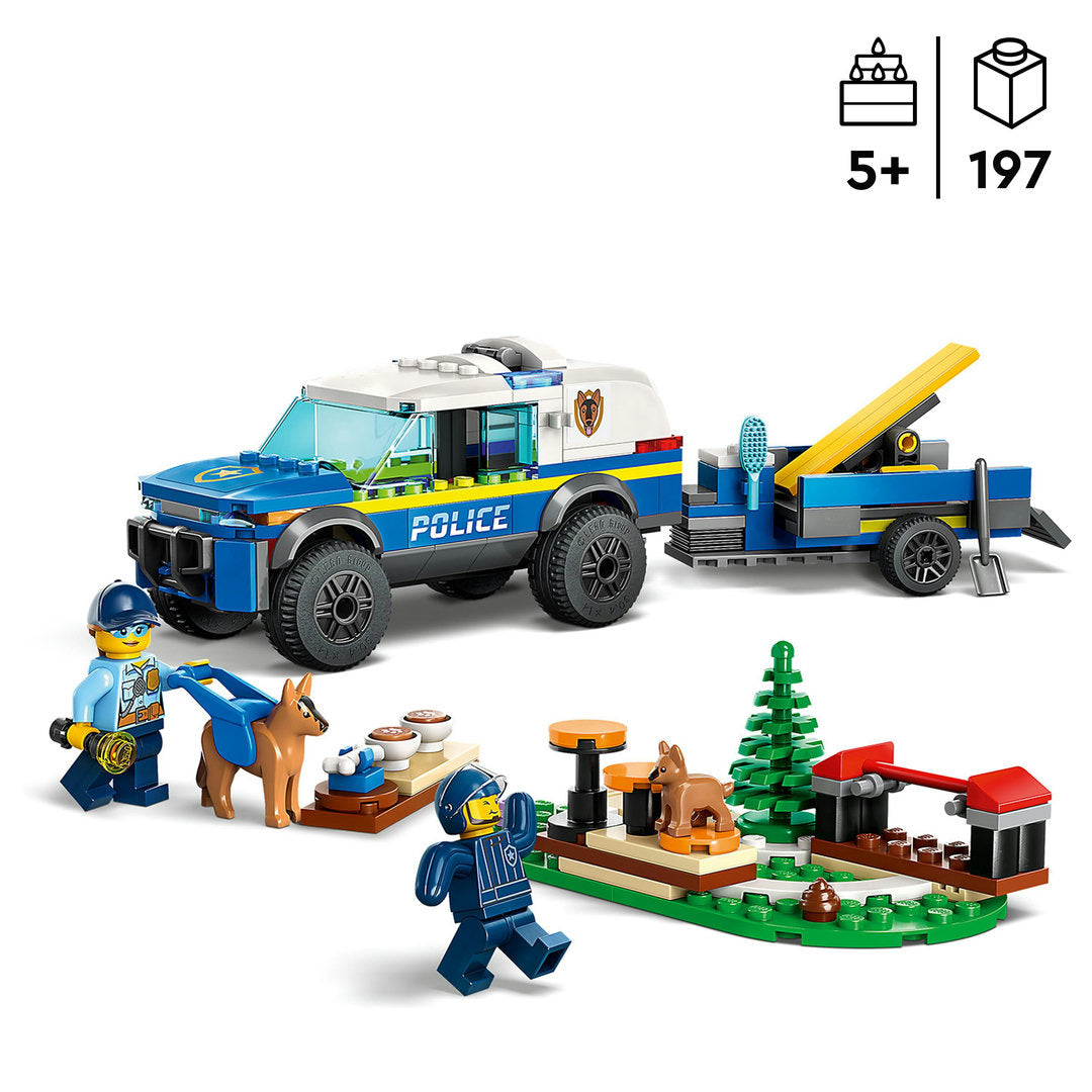 LEGO city mobiele training voor politiehonden  bouw- en speelset (197 onderdelen)