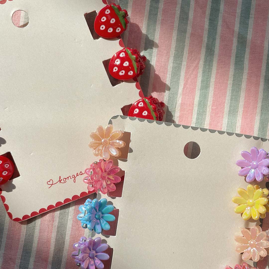 konges sløjd haarspeldjes mini fraise - 6st | KS104619 | 2