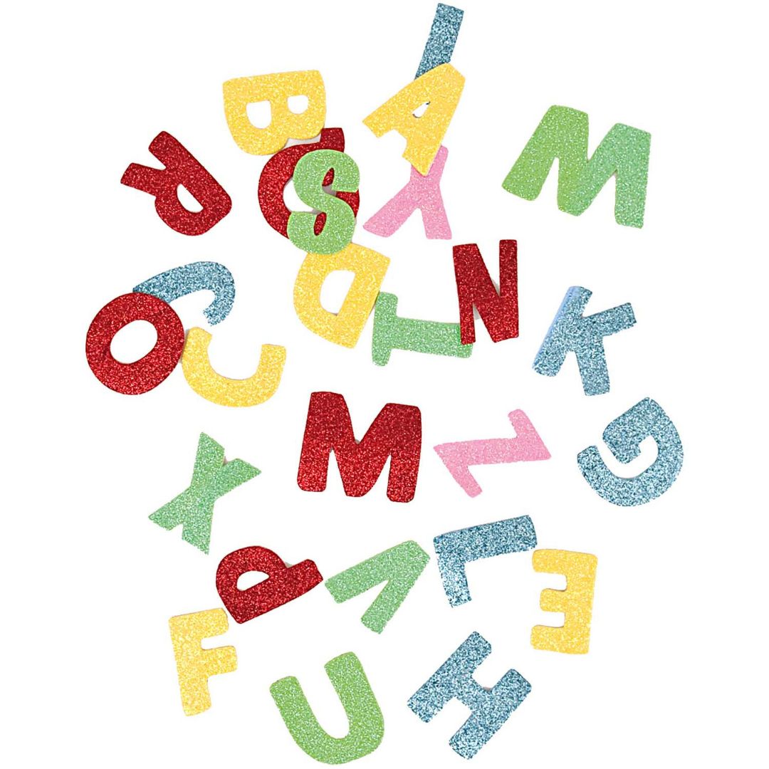 foam letters - glitter - 80st | 7040.17.41 | 0