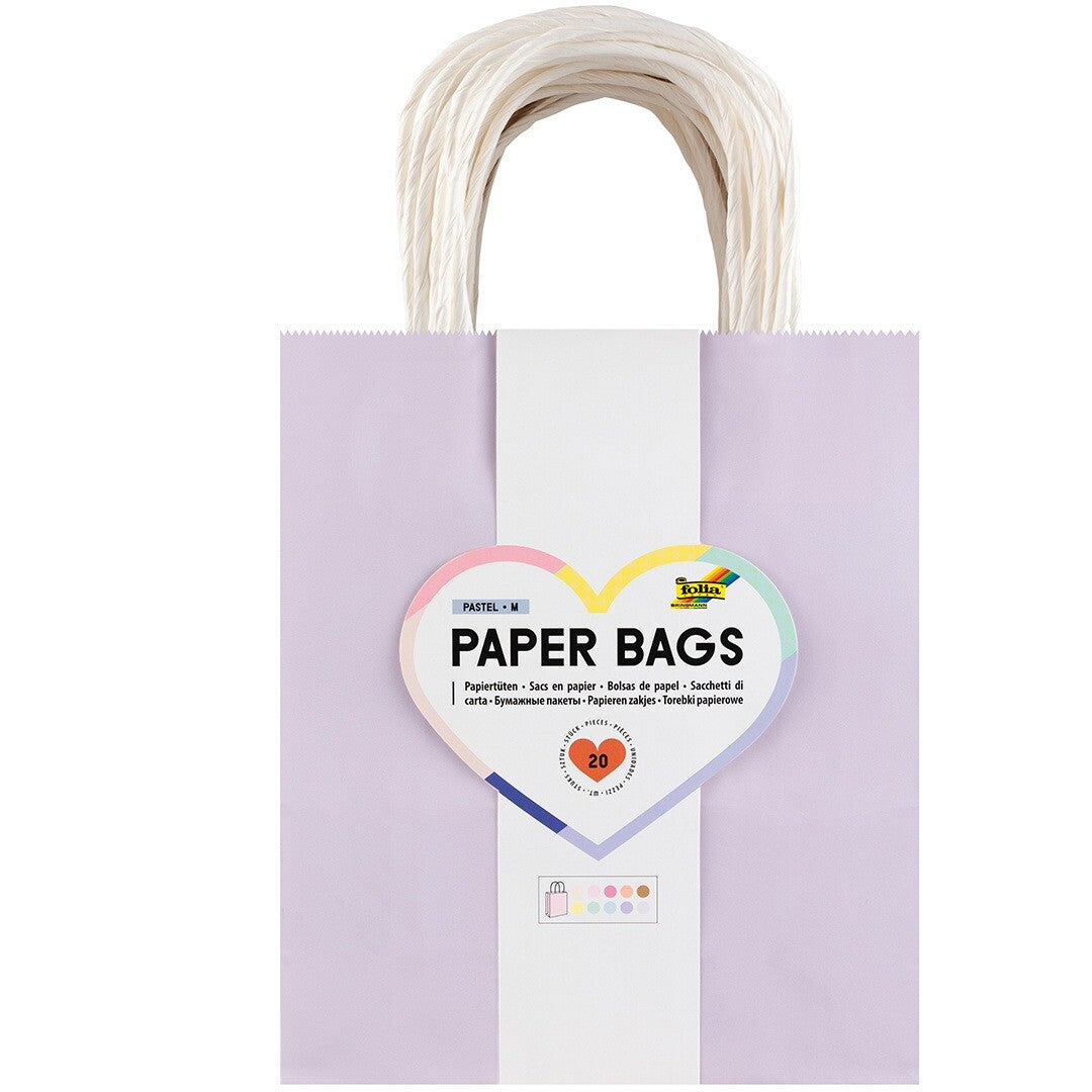 folia cadeauzakjes pastel - medium - 20st | 21849 | 0