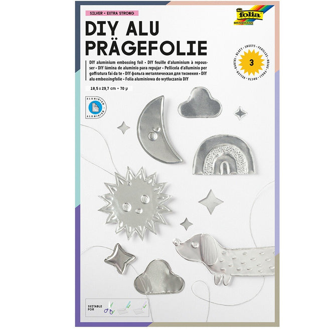 folia embossingfolie - zilver - 3st | 522 | 0