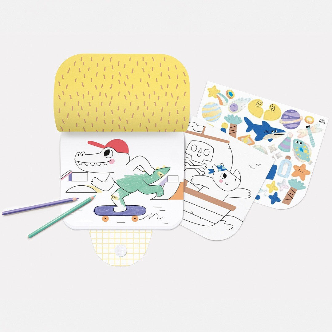 folia kleur- en stickerboek epic adventures | 82303 | 1