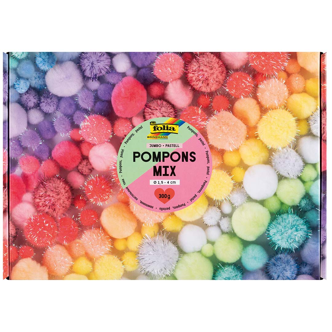 folia pompoms - pastel - 300 gram | 50349 | 0