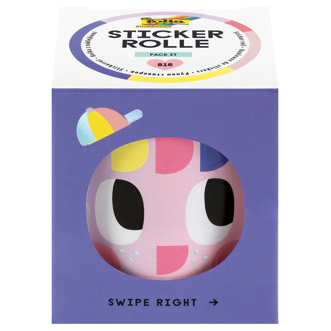 folia rol stickers - gezichtjes | 27106 | 0