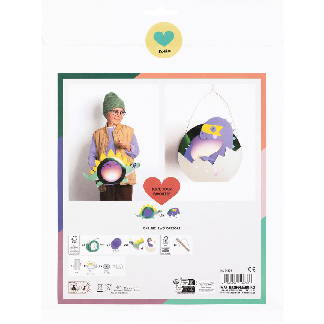 folia knutselset lantaarn super dinos | 94304 | 4
