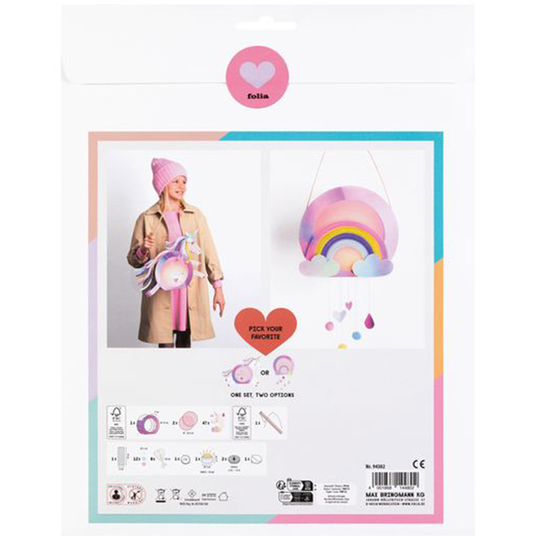 folia knutselset lantaarn sweet rainbow | 94302 | 4