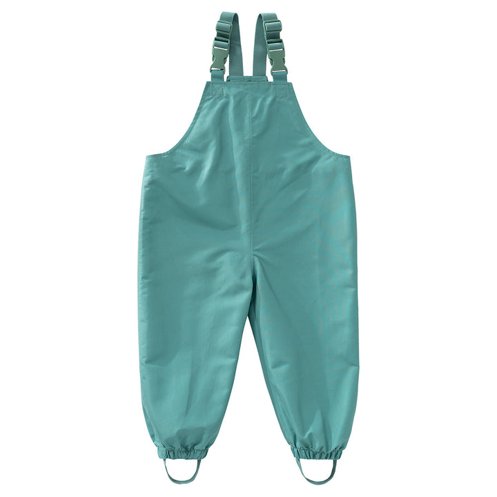 fresk regenoverall voor kinderen in effen blauw.