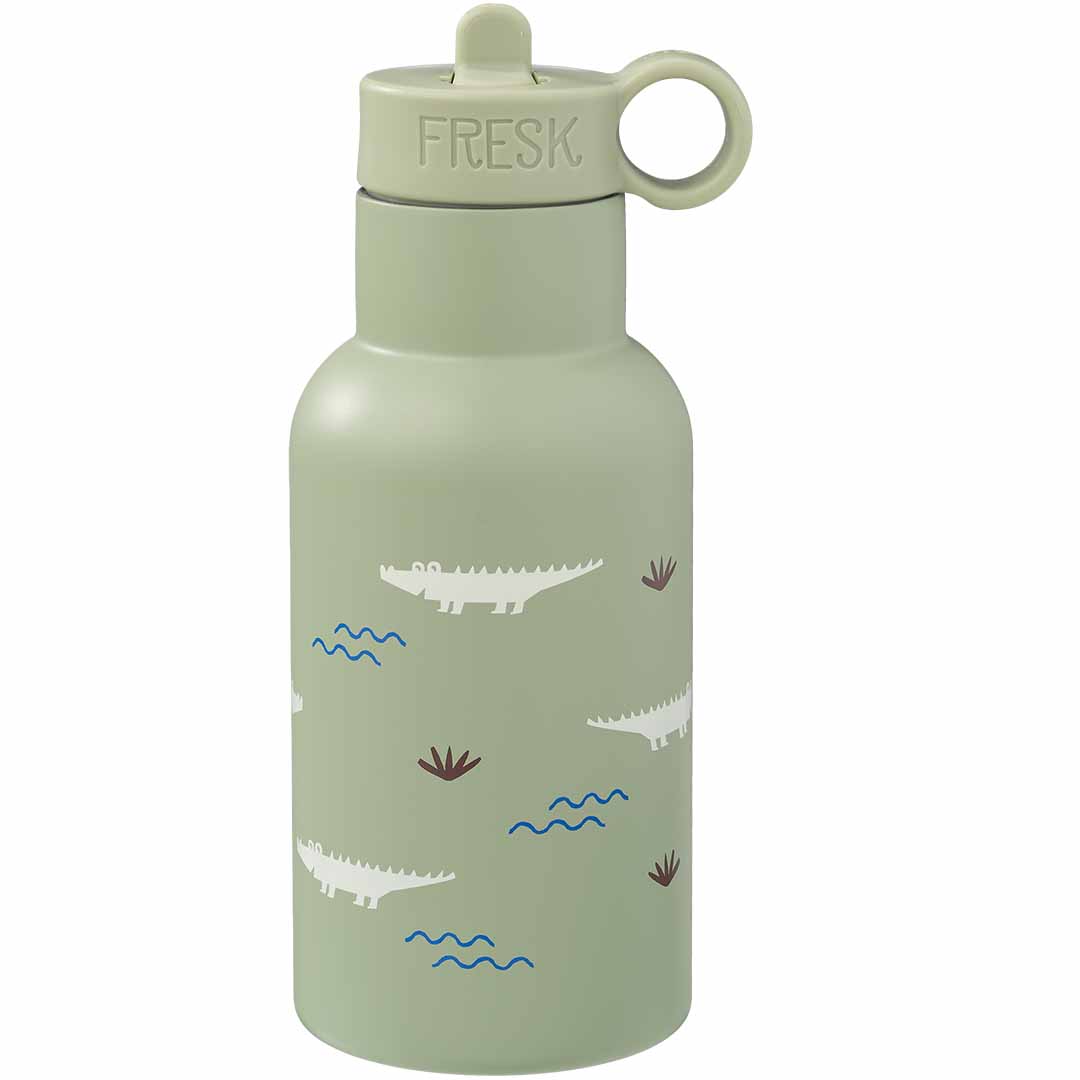 fresk rvs thermosfles met extra dop - krokodil - 350 ml | FD300-21 | 3
