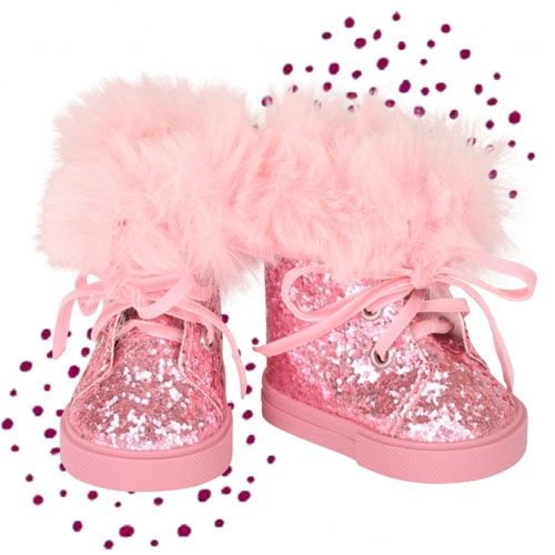 götz poppenlaarzen roze glitter - m en xl  | 3403089 | 1