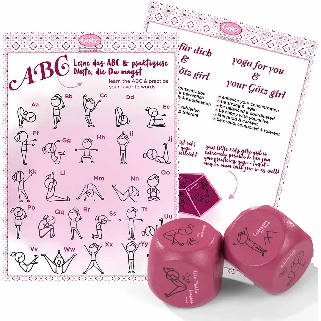 götz poppenkleding yoga set - grey cats - s-xm | 3403627 | 2