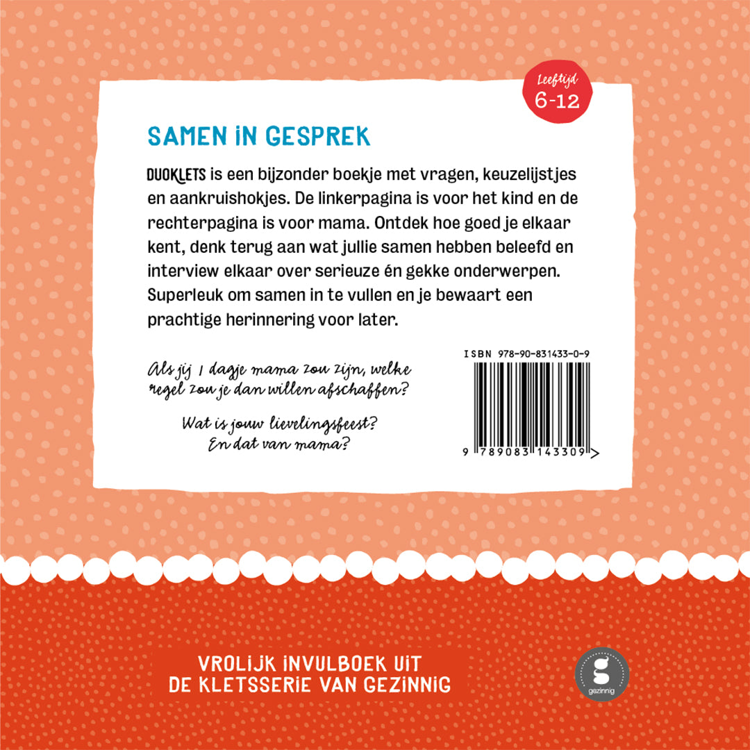 gezinnig invulboek duoklets mama | 6135a | 5