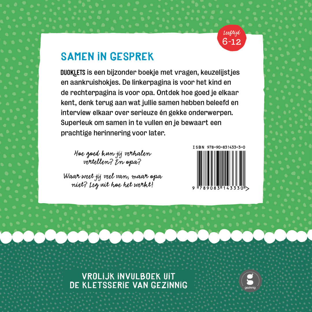 gezinnig invulboek duoklets opa | 6135d | 5